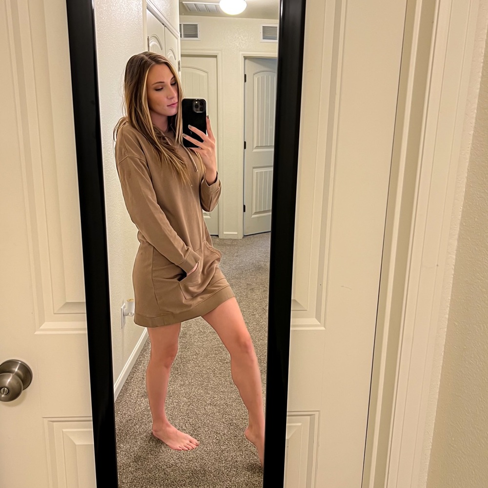 Brown Hoodie Dress